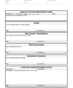 corrective-and-preventive-action-form-template