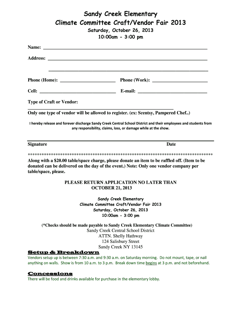 craft-show-application-form-template