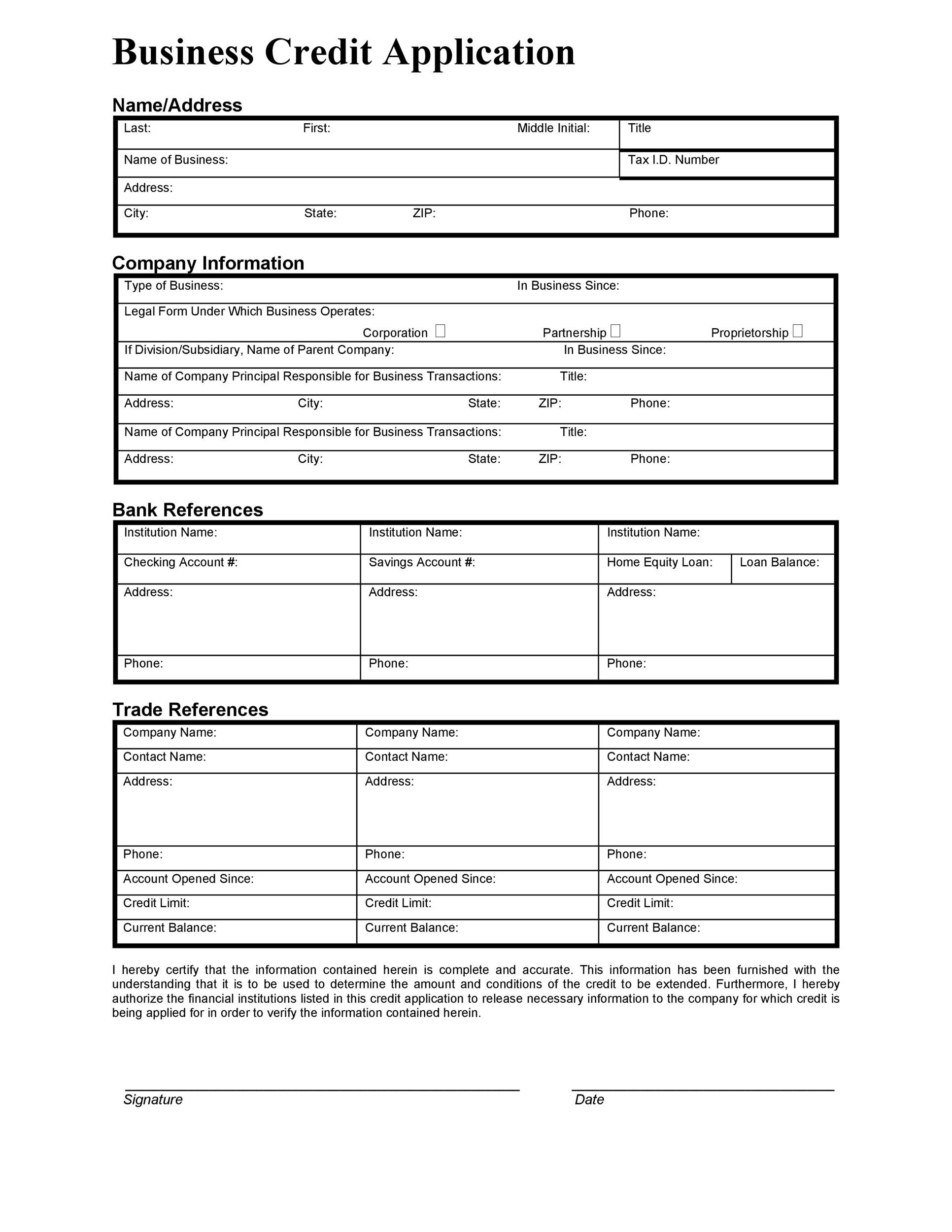 customer-account-application-form-template