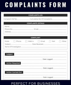 customer-complaint-record-form-template