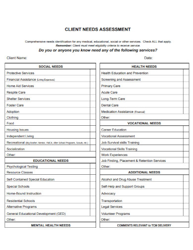 customer-needs-assessment-form-template