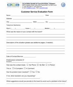 customer-service-evaluation-form-template