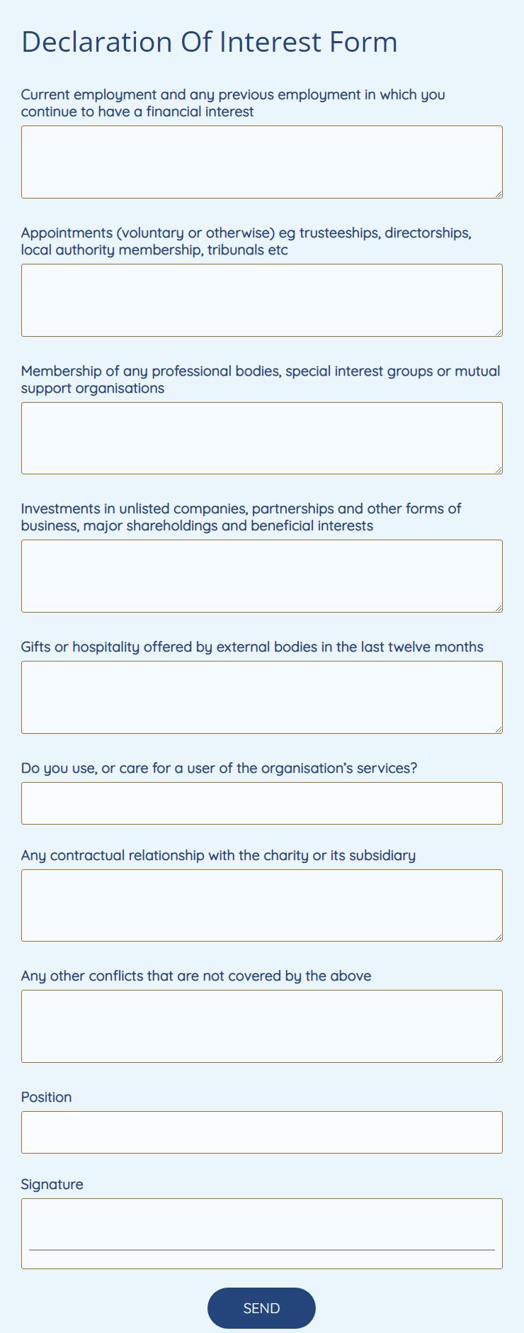 declaration-of-interest-form-template