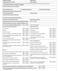 dental-medical-history-update-form-template