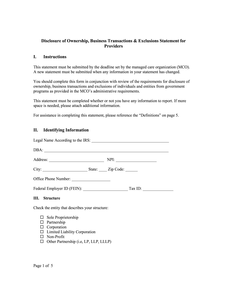 disclosure-of-ownership-form-template