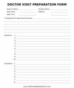 doctors-visit-preperation-form-template
