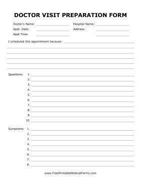 doctors-visit-preperation-form-template