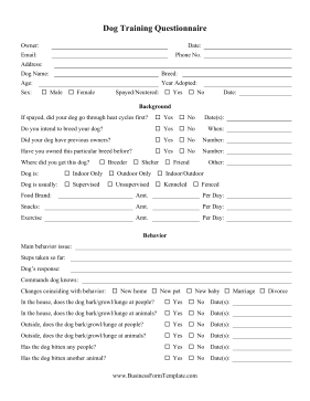 dog-training-assessment-form-template