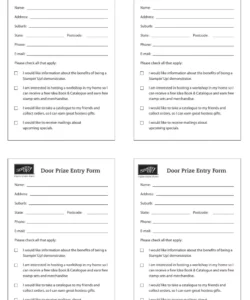 door-prize-registration-form-template