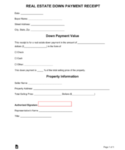 down-payment-on-a-house-form-template
