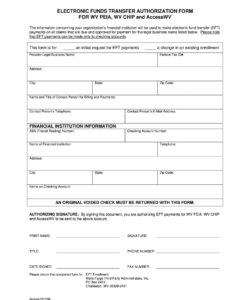 electronic-funds-transfer-form-template