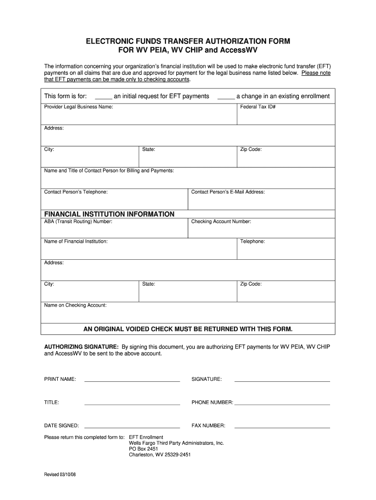 electronic-funds-transfer-form-template