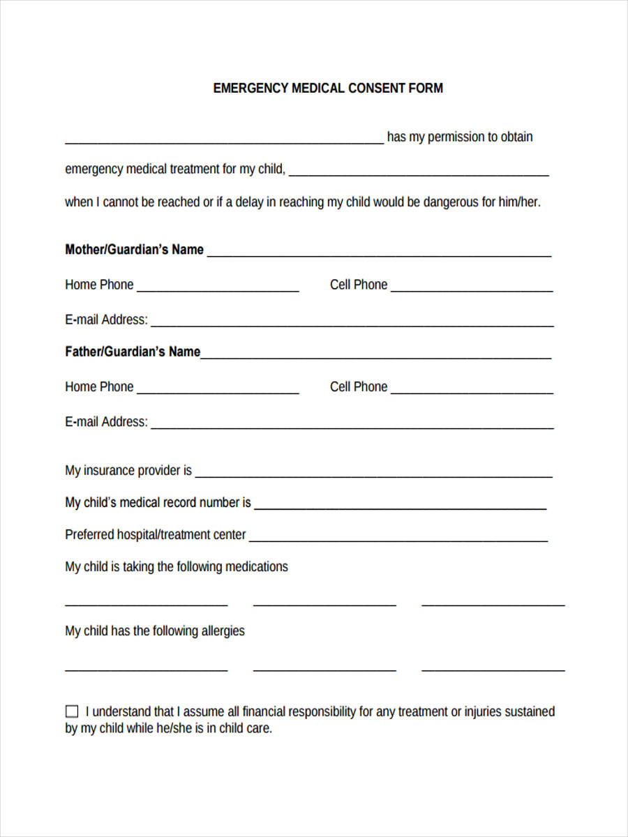 emergency-medical-consent-form-template