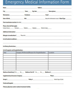 emergency-medical-information-form-template