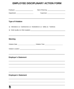 employee-corrective-action-form-template
