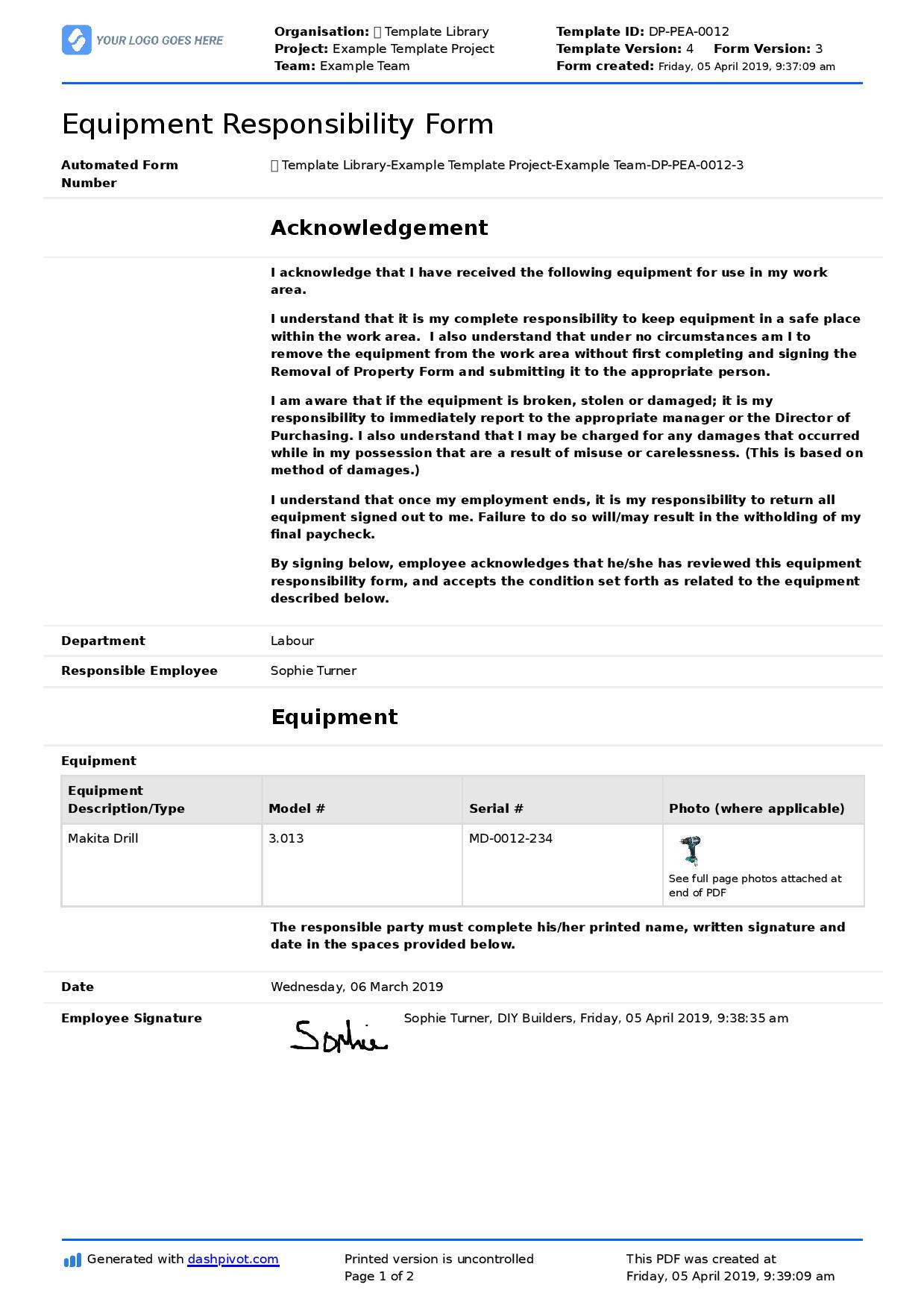 employee-equipment-responsibility-form-template