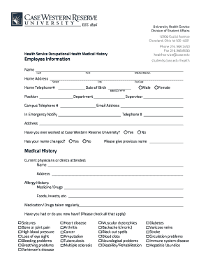 employee-health-record-form-template