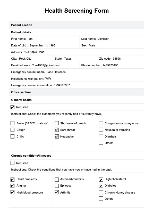 employee-health-screening-form-template