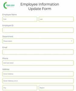 employee-information-update-form-template