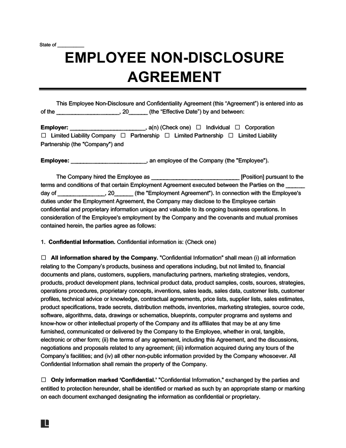 employee-non-disclosure-form-template