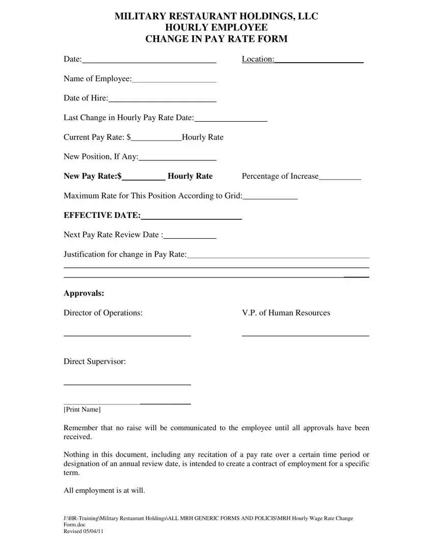 employee-pay-rate-change-form-template