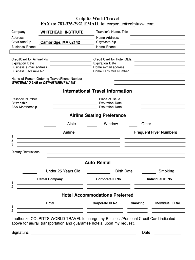 employee-travel-profile-form-template