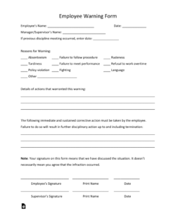 employee-verbal-warning-form-template