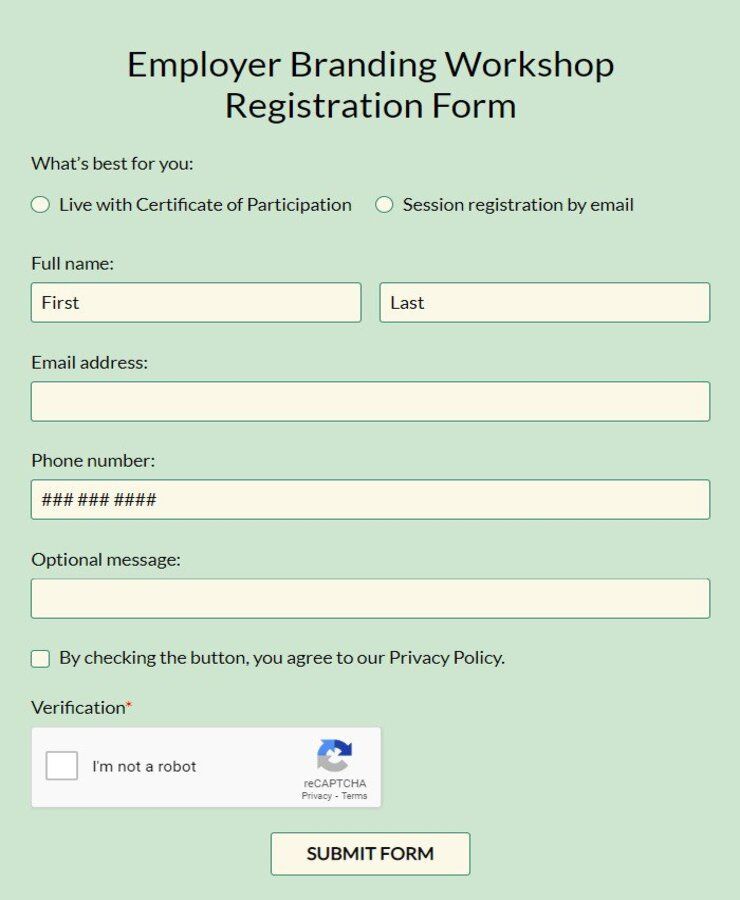 employer-branding-workshop-registration-form-template