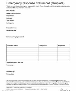 employer-natural-disaster-drill-form-template