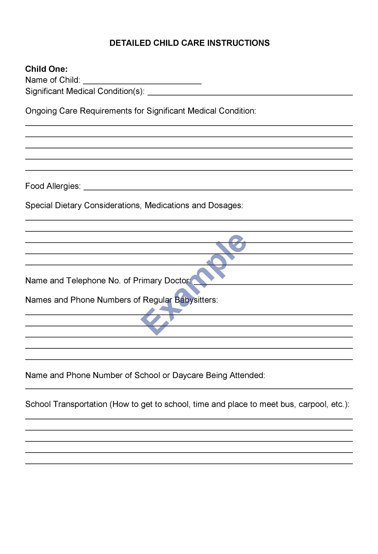 end-of-life-instructions-form-template