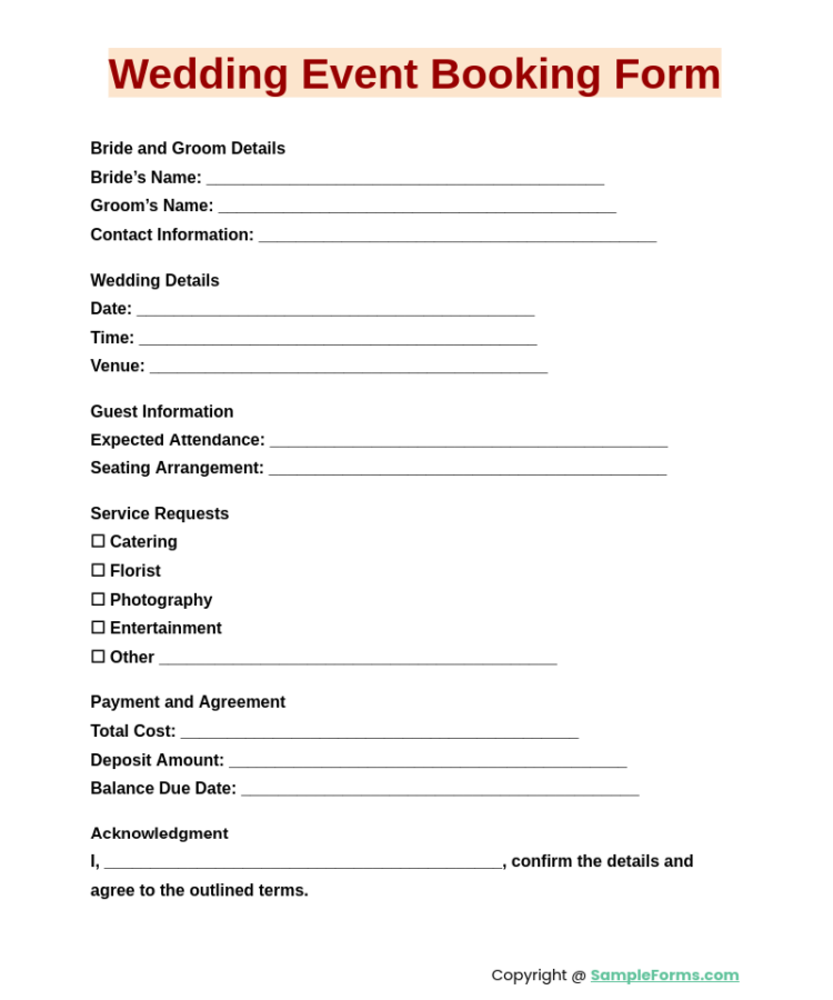 Events Manager Pro Booking Form Template