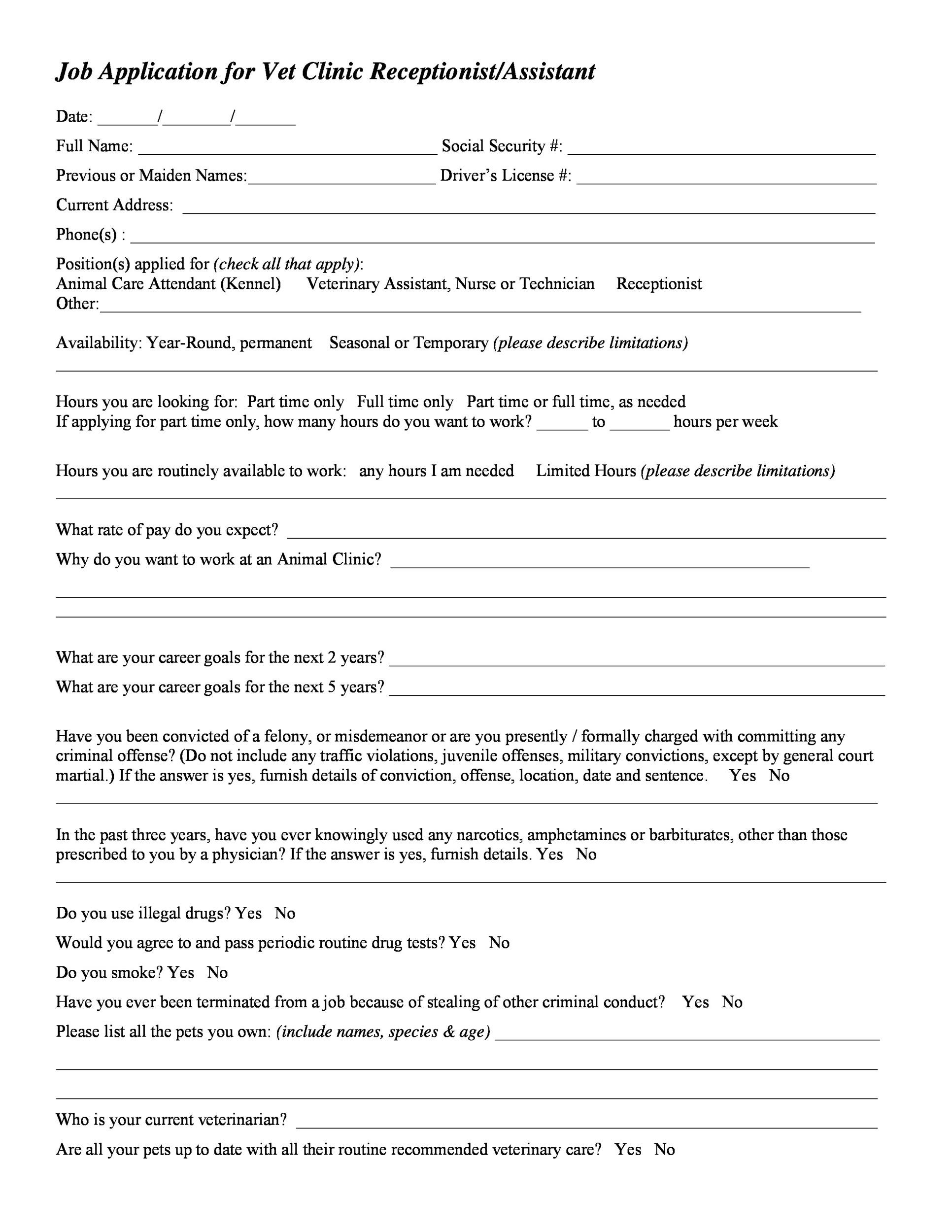 executive-assistant-job-application-form-template