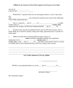 executor-of-estate-form-template