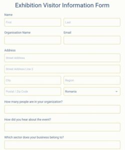 exhibition-visitor-enquiry-form-template