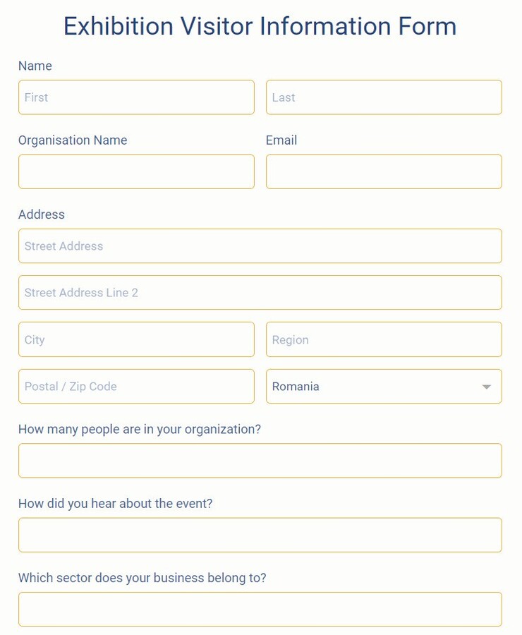 exhibition-visitor-enquiry-form-template