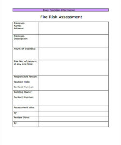 fire-risk-assessment-form-template
