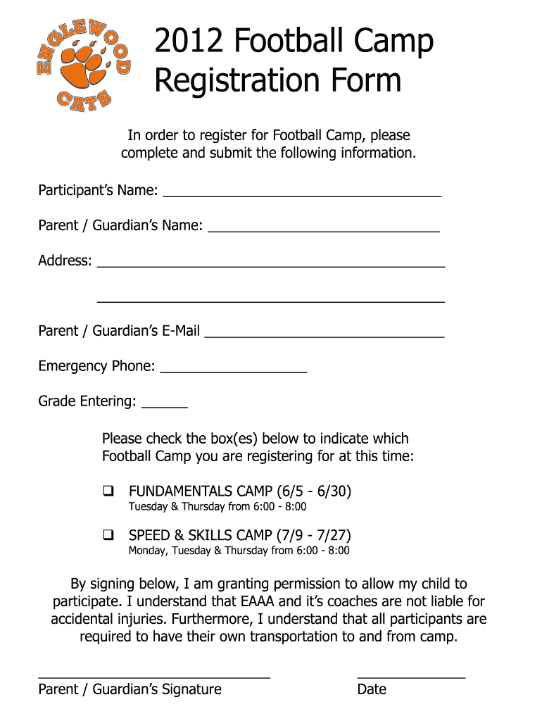 football-camp-registration-form-template