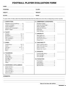football-player-evaluation-form-template