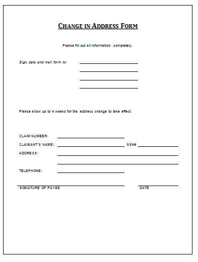 general-change-of-address-form-template