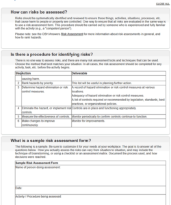 general-risk-assessment-form-template