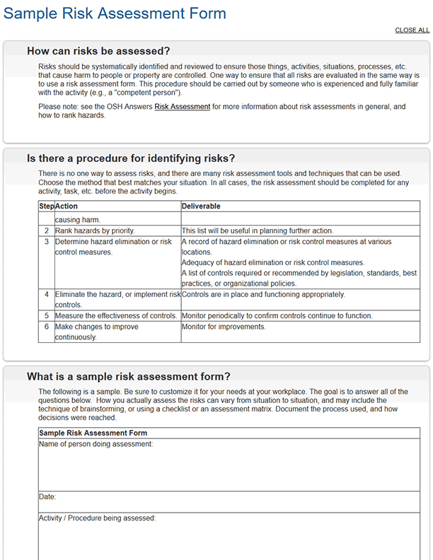 general-risk-assessment-form-template
