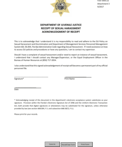 harassment-acknowledgement-of-receipt-form-template