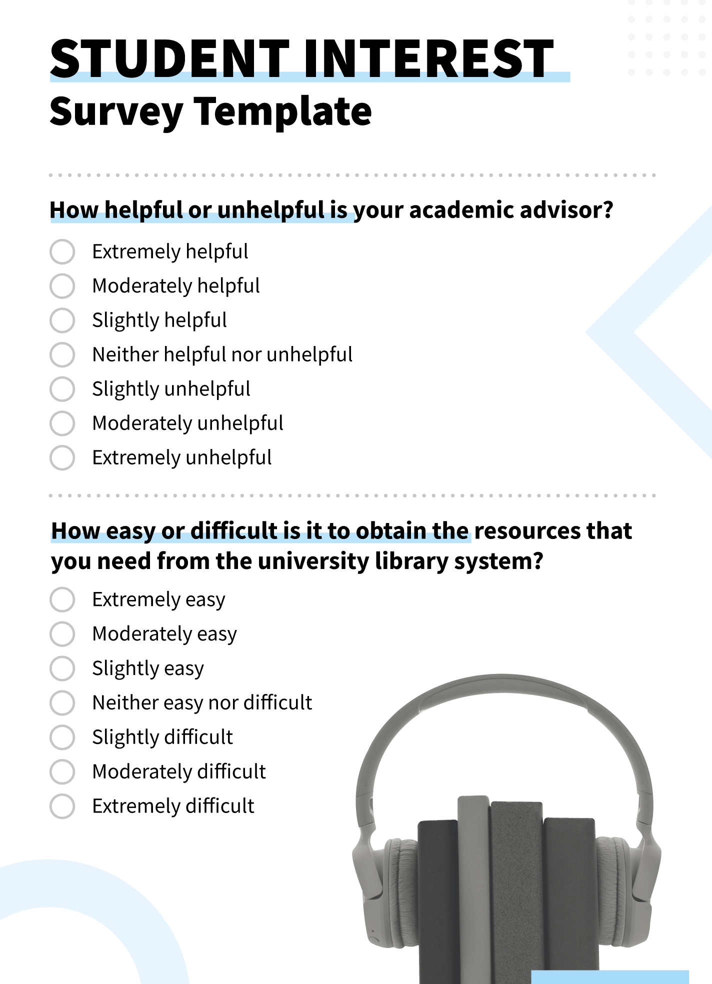 headsets-customer-survey-form-template
