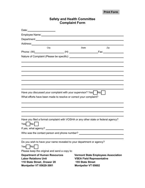 health-and-safety-complaint-form-template