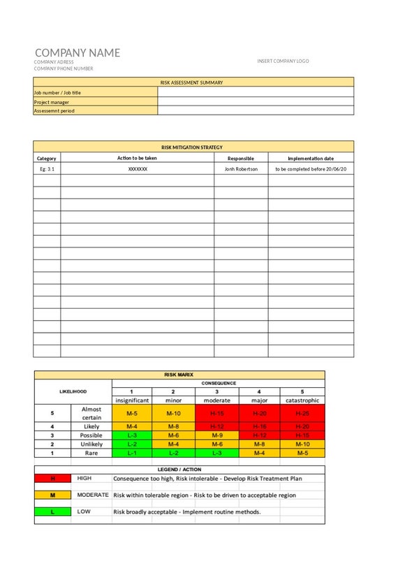 health-and-safety-risk-assessment-form-template