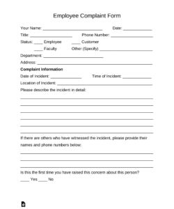 human-resources-complaint-form-template