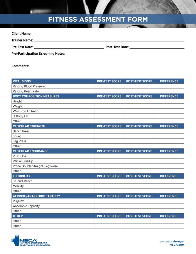 initial-fitness-assessment-form-template
