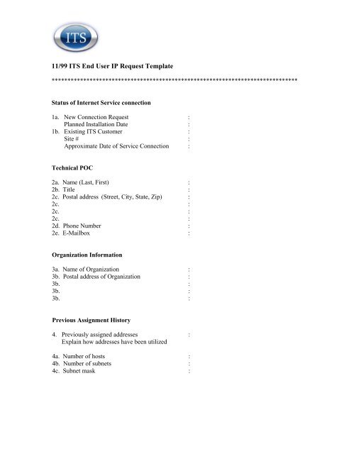 ip-address-request-form-template