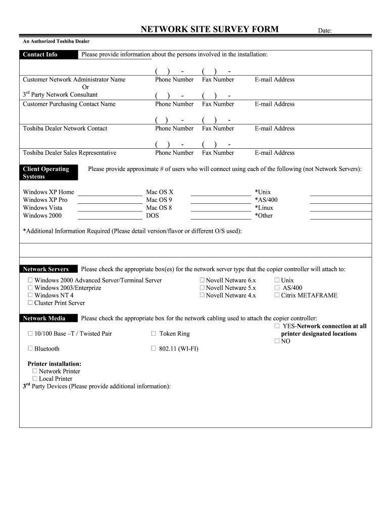it-site-survey-form-template