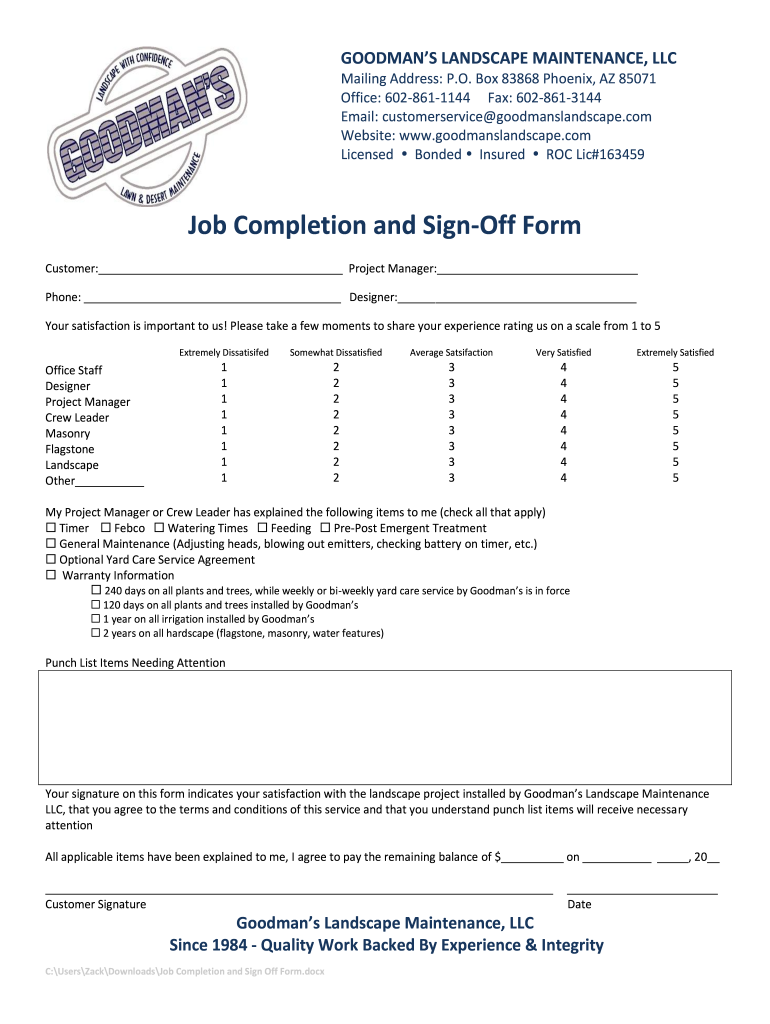 job-completion-sign-off-form-template